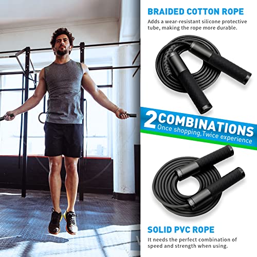 BURNCALO Weighted Jump Rope With Alloy Handles - Image 3