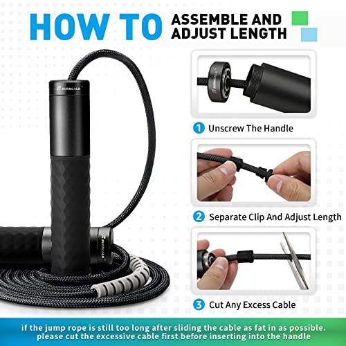 BURNCALO Weighted Jump Rope With Alloy Handles - Image 4