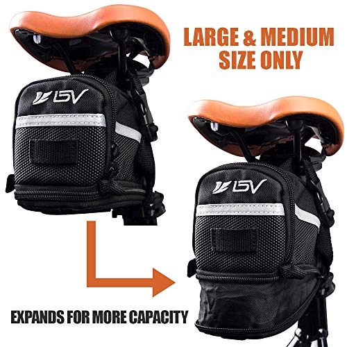 BV Large Bike Saddle Bag & Light Set - Image 2