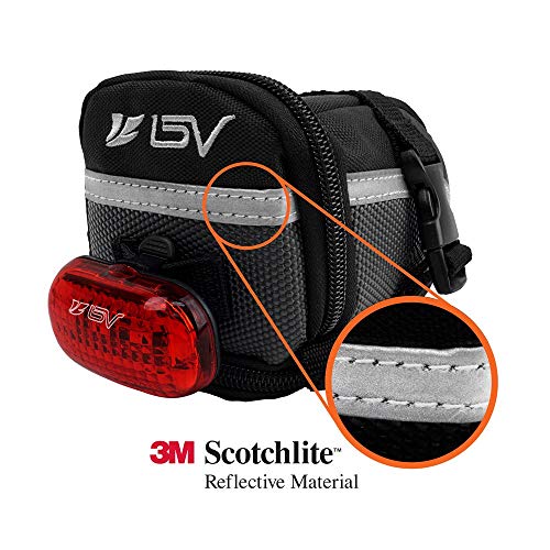 BV Large Bike Saddle Bag & Light Set - Image 4