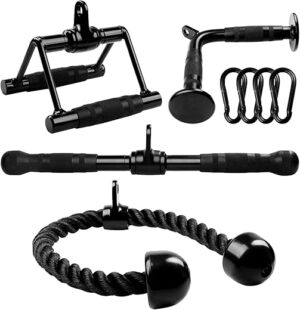 Yes4All Cable Machine Tricep Straight Bar Attachment