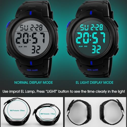CakCity Mens Digital Sports Waterproof Watch - Image 4