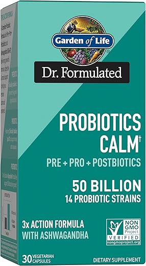 Garden of Life Calm Daily 3-in-1 Probiotics Supplement