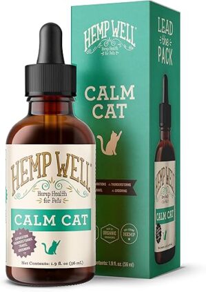 Hemp Well Calm Oil For Cats – Organic Anxiety Relief, 2oz