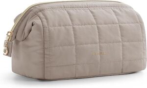 BAGSMART Camel Travel Makeup Organizer Bag