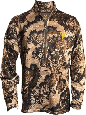 HOT SHOT Camo Quarter Zip Performance Shirt