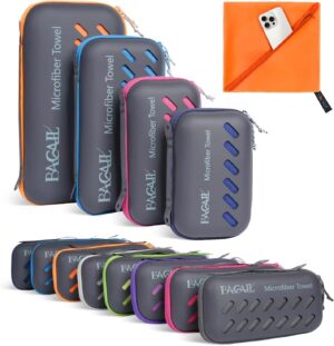 BAGAIL BASICS Camping Towel With EVA Case, Compact & Ultra Soft