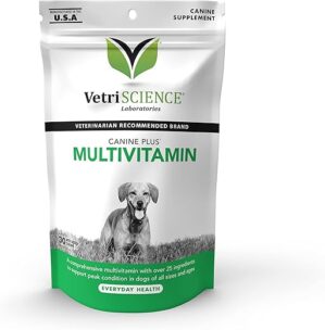 VETRISCIENCE Canine Plus Multivitamin For Dogs, 30 Chews