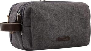 BAGSMART Canvas Travel Toiletry Organizer Dopp Kit