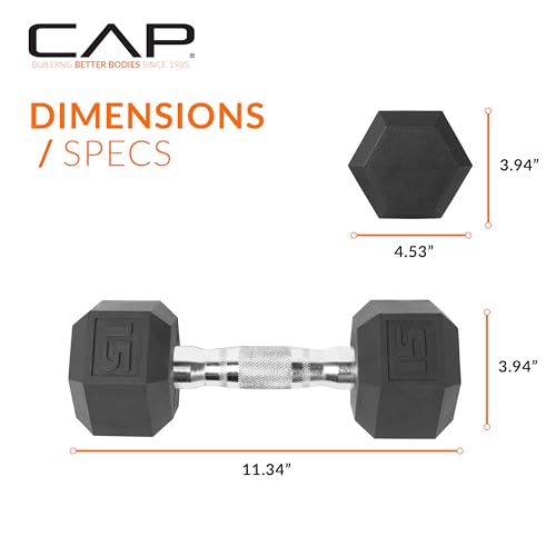 Cap Barbell Coated Hex Dumbbell Weight Options - Image 4