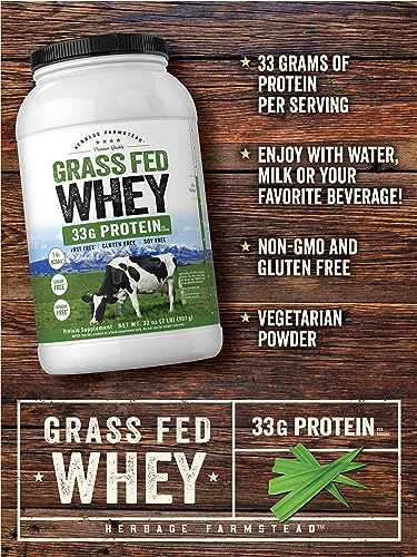 Carlyle Grass Fed Whey Protein Powder, 2lb - Image 3