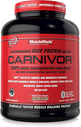 MuscleMeds Carnivor Beef Protein Isolate Powder, Chocolate