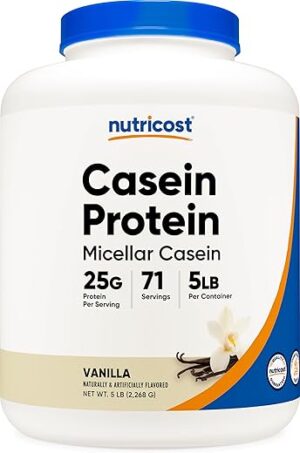 Nutricost Casein Protein Powder 5lb Vanilla