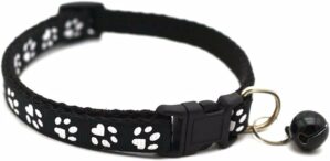 generic Cat Paw Print Adjustable Necklace (Black)