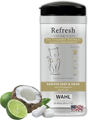 Wahl Cat Refresh Wipes With Oatmeal Formula - 820017-500