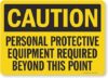 SmartSign Caution – PPE Required Sign, 10″ x 14