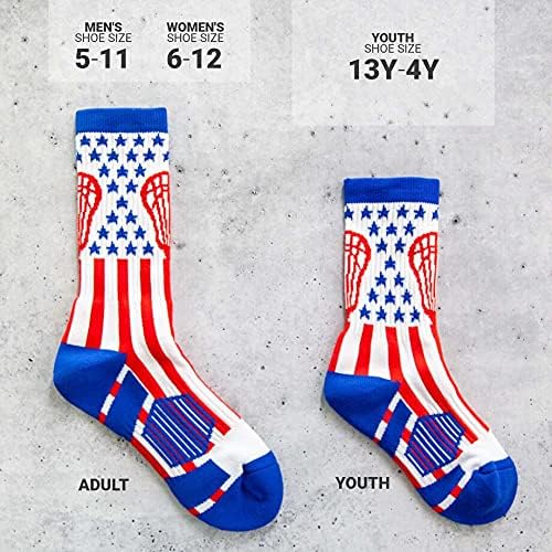 ChalkTalkSPORTS Lacrosse Crew Socks - Lax Patriot - Image 4