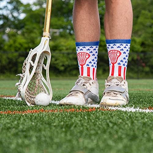 ChalkTalkSPORTS Lacrosse Crew Socks - Lax Patriot - Image 5