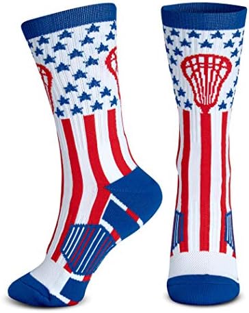 ChalkTalkSPORTS Lacrosse Crew Socks - Lax Patriot - Image 2