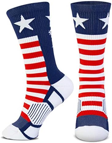 ChalkTalkSPORTS Lacrosse Performance Crew Socks - Patriot II - Image 2