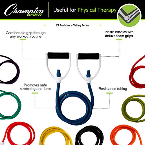 Champion Sports Resistance Tube Bands For Strength Training, 100 Lbs - Image 5