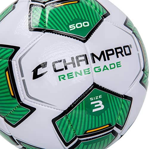 CHAMPRO Renegade Soccer Ball, Size 3, Green - Image 3