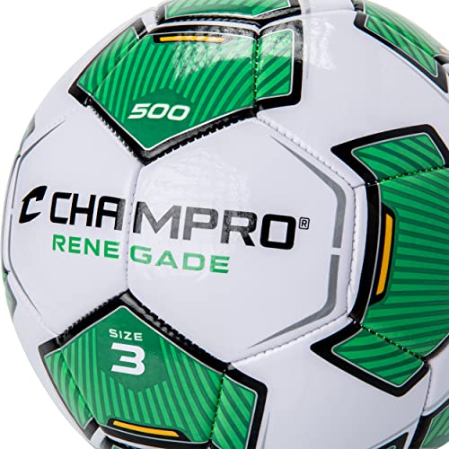 CHAMPRO Renegade Soccer Ball, Size 3, Green - Image 2