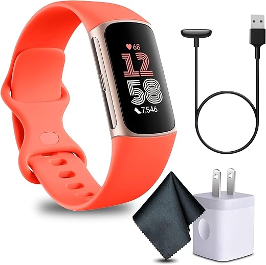 Fitbit Charge 6 Fitness Smartwatch, Gold Case