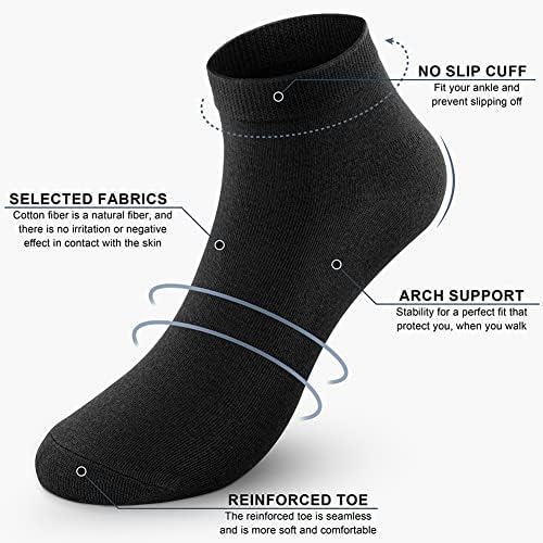 CHARMKING Ankle Non Slip Cotton No Show Socks - Image 4