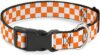 Buckle-Down Checker White/TN Orange Collar – Large