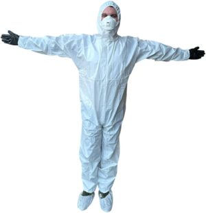 keebomed Chemical Protective Coverall, Hood, Elastic Wrists