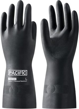 PACIFIC PPE Chemical Resistant Heavy Duty Gloves, Large