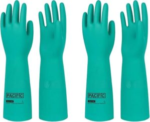 PACIFIC PPE Chemical Resistant Nitrile Gloves, Large
