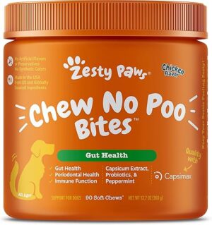 Zesty Paws Chew No Poo Bites For Dogs
