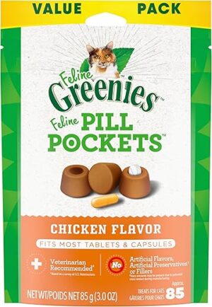 Greenies Chicken Flavor Feline Pill Pockets, 3 oz