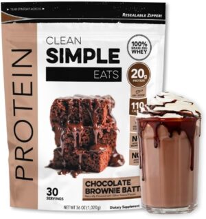 Clean Simple Eats Chocolate Brownie Batter Whey Protein Powder