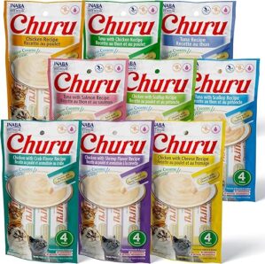 INABA Churu Cat Treats, Lickable Purée Variety