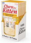 INABA Churu Kitten Treats, Chicken Recipe, 24 Tubes