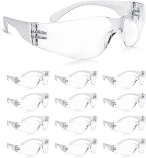 amoolo Clear Safety Glasses Bulk Pack