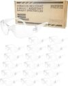 PACIFIC PPE Clear Safety Glasses, Scratch Resistant, ANSI Z87.1