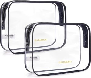 BAGSMART Clear TSA Approved Travel Toiletry Bag