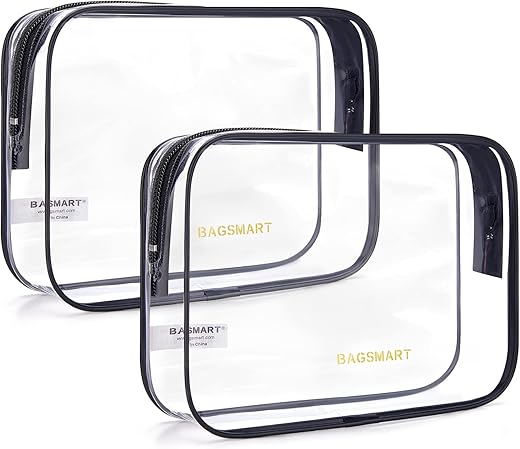 BAGSMART Clear TSA Approved Travel Toiletry Bag