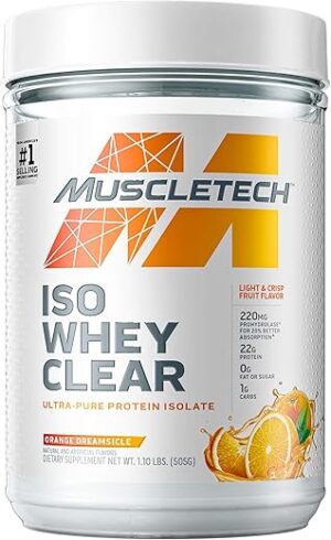 MuscleTech Clear Whey Protein Isolate Drink Orange