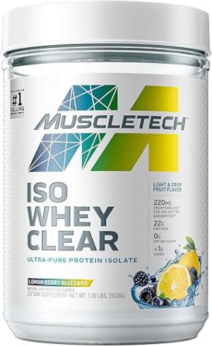 MuscleTech Clear Whey Protein Isolate, Lemon Berry