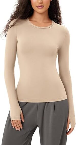 ODODOS Cloud Feeling Long Sleeve Yoga Tee