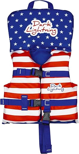 Dark Lightning Coast Guard Approved Life Vest Kids