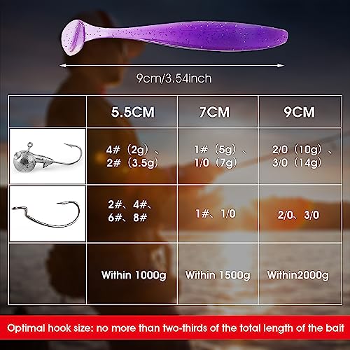 cobee Soft Fishing Bass Paddle Tail Swimbaits - Image 3
