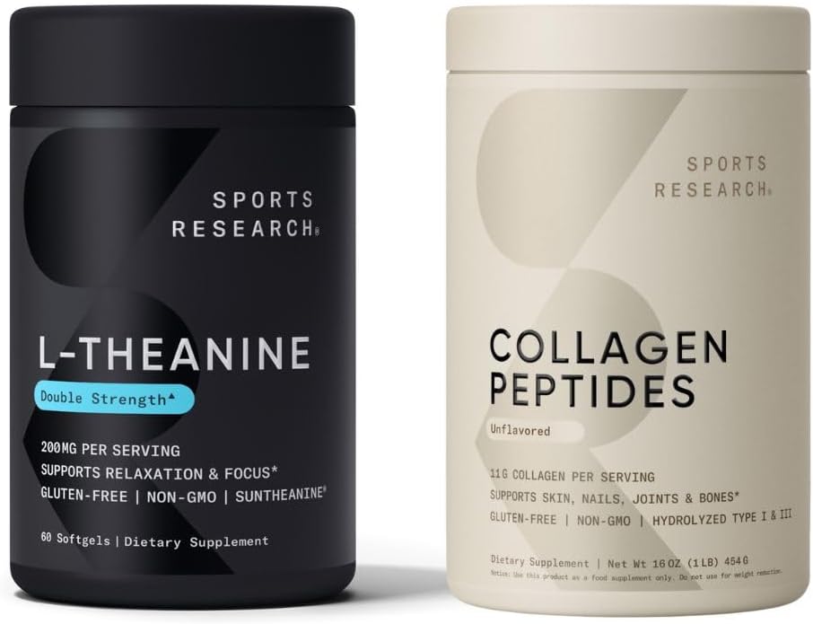Sports Research Collagen Peptides Hydrolyzed Powder Protein Supplement