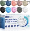 FENFEN Colorful Disposable Face Masks – 100 Pack