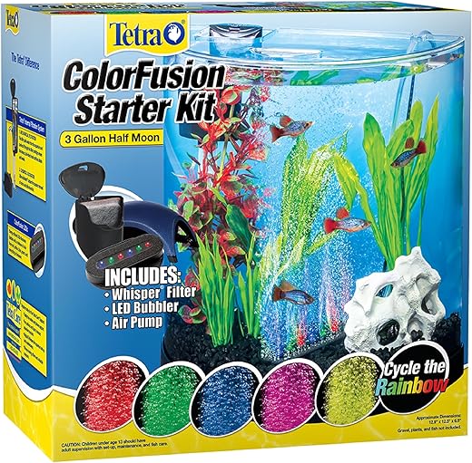 Tetra ColorFusion Half-Moon Aquarium Kit, 3 Gallons